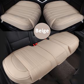 Universal de coches Cojín delantero del asiento trasero de transpirable cubierta trasera cubierta de asiento de coche para la mayoría-Beige back seat