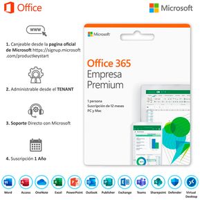 Microsoft Office 365 Bussines Premium ESD 25 Usuarios 1 Año
