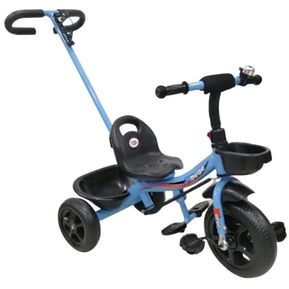 Triciclo Paseador Con Guía Para Niños Niñas Bebe Original 6065 azul