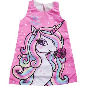 Vestido Para Niñas De Unicornio Petite Shop i411 Rosa
