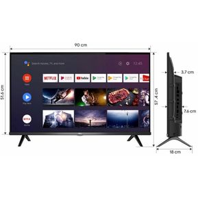 TV TCL 40" Pulgadas 102 cm 40S60A FHD LED Plano Smart TV Android
