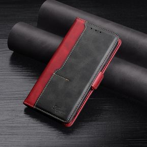 Estuche Para Motorola Moto One Fusion Plus billetera con soporte abatible - Rojo