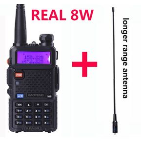 Walky talky-walkie talkie portátil de mano 10km BaoFeng uv-5r 8w west estación de Radio-aficionado comunicador x radios de trabajo comunicación BQ