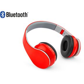 Audifonos Bluetooth Case Funcion Manos Libres en ABS - Rojo