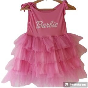 Vestido Niña Barbie Girl Fiesta Cumpleaños rosado