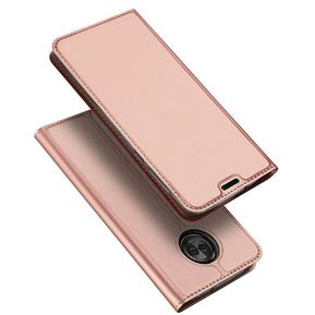 Para Motorola Moto G6 PLUS Flip PU Teléfono Funda-Oro Rosa