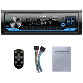 Radio Carro Bluetooth APP USB AUX Desmontable 7 Colores Aiwa AW-5444BT