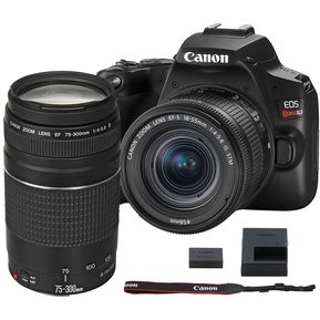 Canon EOS Rebel SL3 250D con EF-S 18-55mm y 75-300mm