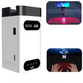Teclado Laser Projection Keyboard Con Power Bank Color Blanco + Obsequio
