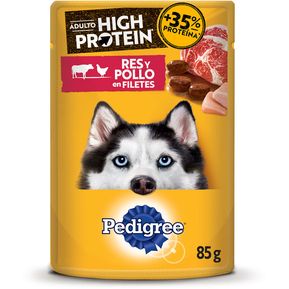 Pedigree High Protein Alimento humedo perro Res Pollo 85gr