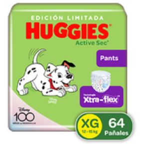 Pañales Huggies Active Sec Pants Etapa 4/XG 64U
