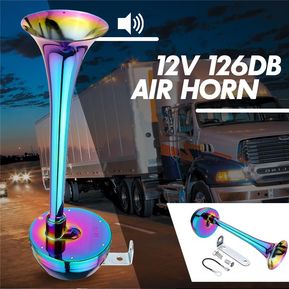 126DB 12V colorido de aire eléctrica bocina de un camión Loud tubo kit del coche de tren de coches / camiones / autobuses / Van Long-