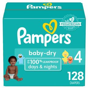 Pañales Pampers Baby Dry Pañales Talla 4 / 128 Unidades