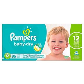 Pampers babydry pañales desechables tamaño 6 96 count giant