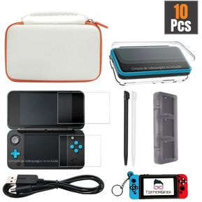 Nintendo 2ds Xl Kit Case + Micas Cristal...