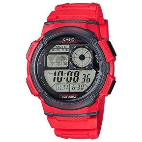Reloj Casio Hombre Modelo AE 1000W-4A Original -Rojo
