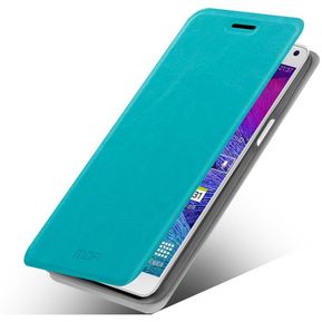 Funda de piel con tapa Mofi para Samsung Galaxy Alpha A azul