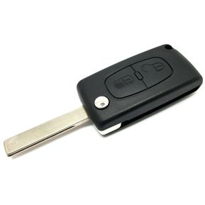 2-Button plegable Vivienda llave del coche de la caja protectora para Peugeot 207 307 407 308