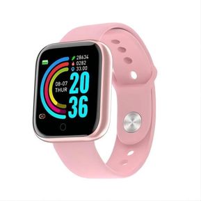 Y68s Bluetooth Smartwatch - Pulsera deportiva parlante rosa