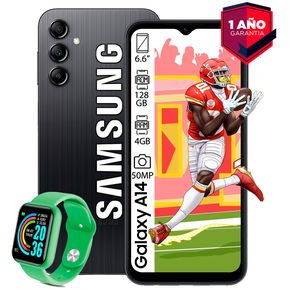 Celular Samsung Galaxy A14 128GB 4GB + Smart Watch - 1 año...