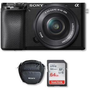 Cámara Sony a6100 Mirrorless Lente 16-50mm  Memoria 64Gb  Bolso