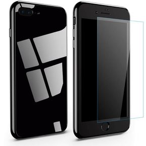 Bakeey Plating Estuche protector de cuerpo completo con adsorción magnética con protector de pantalla de vidrio templado para iPhone 7Plus / 8 Plus - 7P Negro