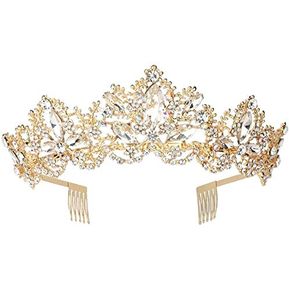 Corona Tiara De Cristal Con Peine Mujer Quinceañeras Novia