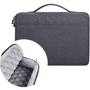 2020 bolso de portátil a prueba de golpes para Macbook Air Pro hp acer Sleeve impermeable bolso de mano 13,3 14 15,6 16 pulgadas Notebook hombres mujeres(#dark grey)