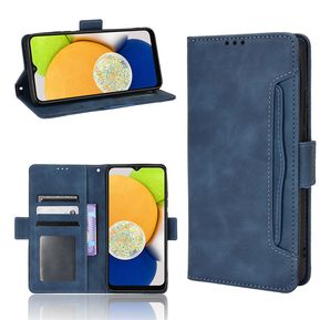 Estuche Para Samsung Galaxy A03 billetera de cuero Flip Vintage - Azul