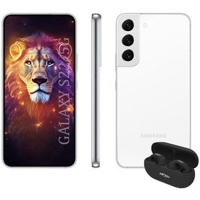 Samsung Galaxy S22 5G SM-S901U1 8GB+256GB Blanco y Bluetooth Earphone