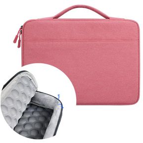 2020 bolso de portátil a prueba de golpes para Macbook Air Pro hp acer Sleeve impermeable bolso de mano 13,3 14 15,6 16 pulgadas Notebook hombres mujeres(#pink)