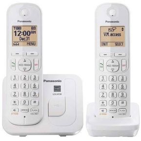 Teléfono Panasonic Duo Inalambrico KX-TGC212 Blanco