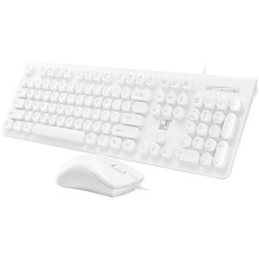 S500 Kired Keyboard and Mouse Combo Slim Flat Ergonomic 104...
