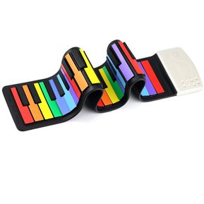 49 Teclas estándar Teclado de piano para niños flexible - Color arcoíris