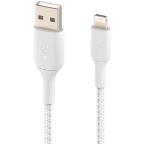 Cable Trenzado USB a Lightning 1 m Blanco