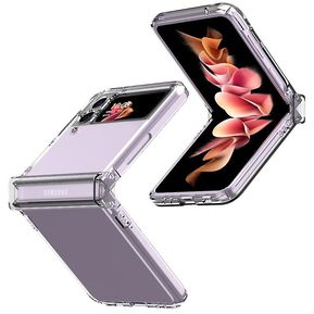 Transparent Samsung Galaxy Z Flip 3 5g Mate Fold Case Bisagra Protección Teléfono Cover Anti Drop