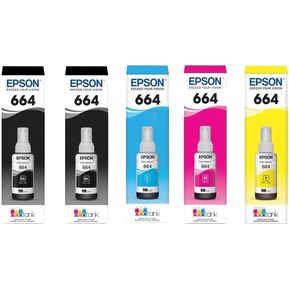 Tinta Epson 664 Original Kit 5 colores L220 L350 L130 L395 L495 L310