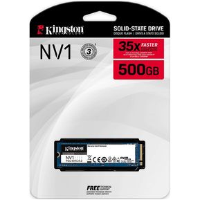 UNIDAD SSD KINGSTON NV1 500GB M.2 2280 NVMe SNVS/500G -negro
