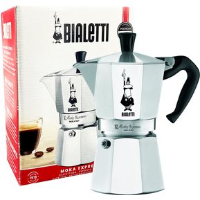 Cafetera Moka Bialetti Express Plateada (6 Tazas de espresso - 270 ml)