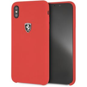 Funda Protector Carcasa Ferrari Silicon iPhone XS Max-Rojo
