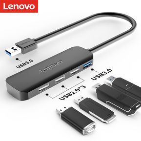 Lenovo USB Hub, USB to 1 Port USB 3.0 y 3 port USB 2.0 Data Hub for 2016 2017 MacBook Pro, Google Chromebook Pixelbook, USB Flash Drives and Other Devices
