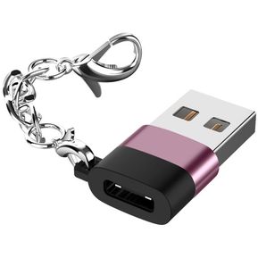 Adaptador de datos USB 3,0 macho a USB tipo C hembra OTG, convertidor de Cable tipo c para IPhone 12 11 Pro MAX SAMSUNG XIAOMI HUAWEI(#Rose gold)