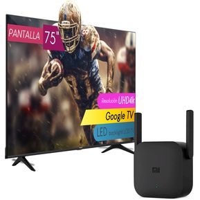 Combo Pantalla Hisense 75 75A65K Smart TV Google LED + Repet...