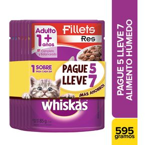 Whiskas Alimento Húmedo Gato Adulto AhorraPack 85 g X 7Sob