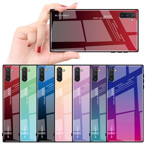 Nueva funda de cristal templado de moda para Samsung Galaxy Note 10 Pro funda de teléfono Samsung Note 10 funda trasera de protección(#7) LUN