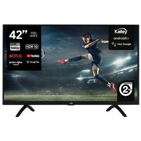 Televisor  KALLEY 42" K-ATV42FHDE FHD LED Plano Smart TV Android