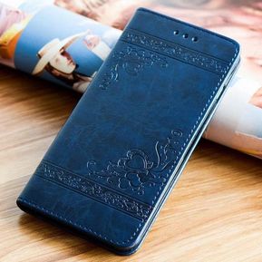 Flip Funda Case Con Samsung S9 Plus Carcasa De Ecocuero - Azul