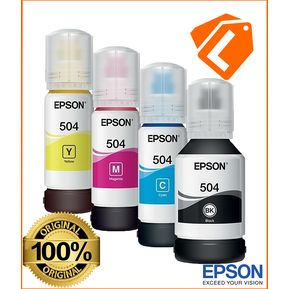 Tinta Epson Original Kit 4 Colores Epson T504 L4150 L4160 L6161 L6171