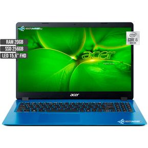 Portatil Acer Aspire 3 Intel Core I5 1035G1 SSD 256GB RAM 20GB LED 15.6" FHD