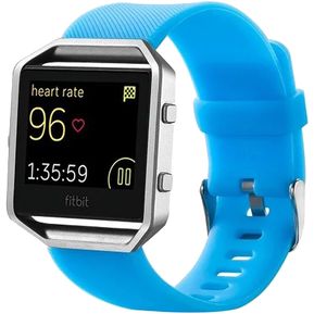 Para Fitbit Blaze Reloj Correa De Silicona De Textura Oblicua, De Gran Tamaño, Longitud: 17-20cm (azul)